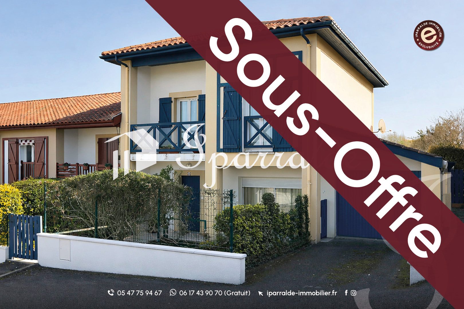 SOUS OFFRE ! Maison avec jardin et garage privé à Hendaye.