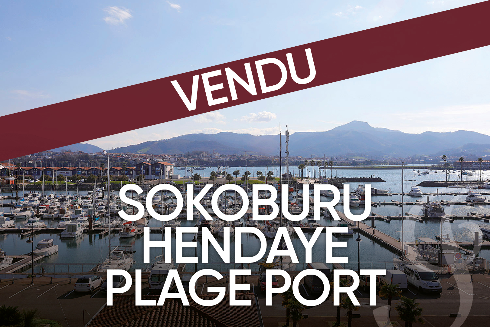 VENDU en seulement 4 semaines ! Superbe propriété à Sokoburu, Port de plaisance d’Hendaye.
