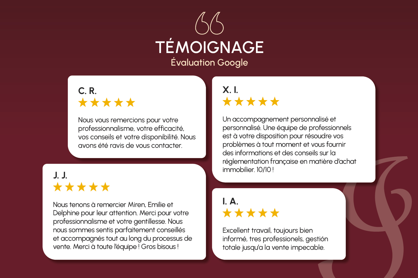 MERCI POUR VOS AVIS 5 ÉTOILES